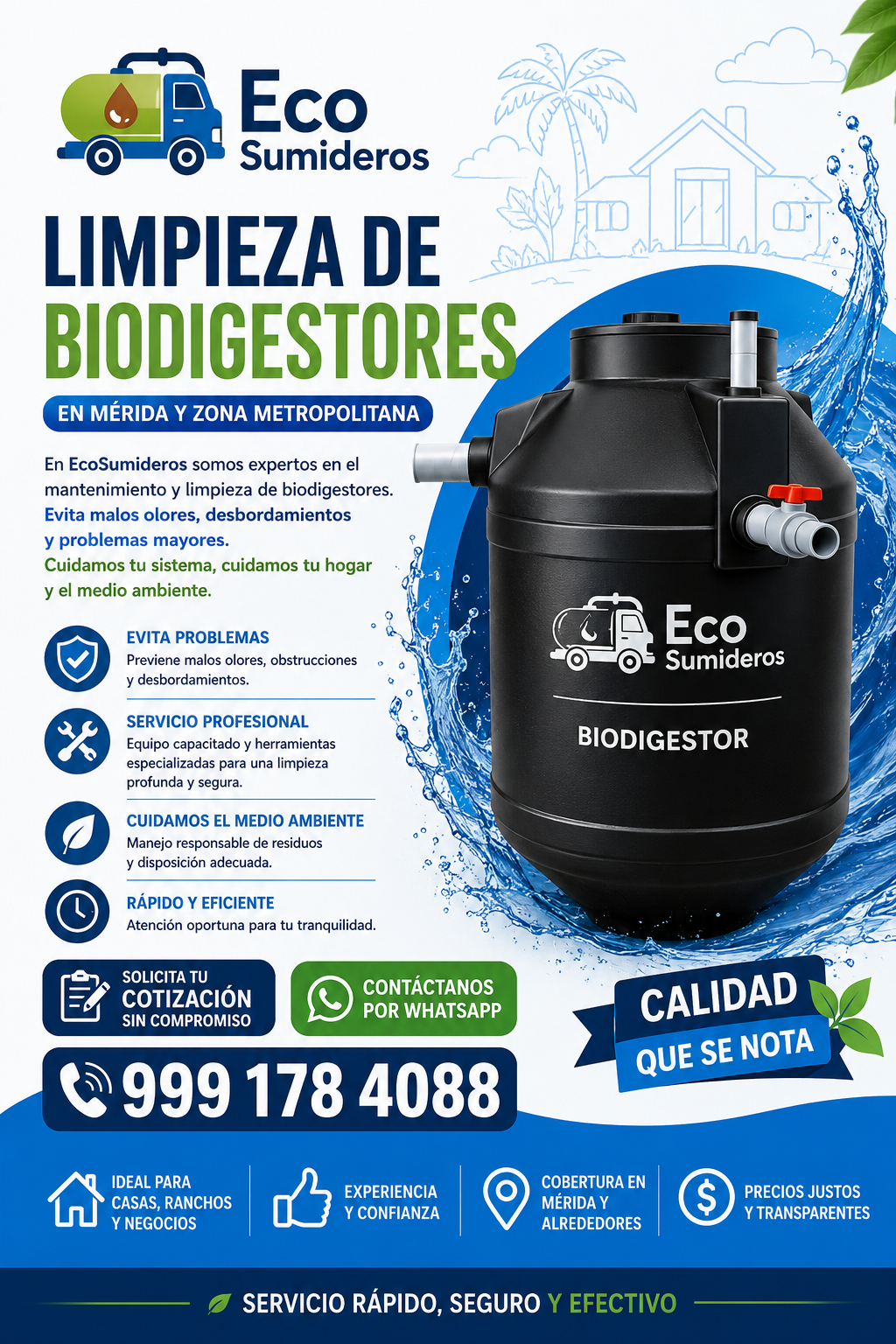 Funcionamiento de biodigestor en Mérida