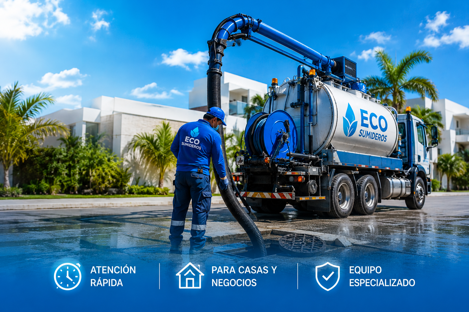 Limpieza de sumideros en Mérida Eco Sumideros